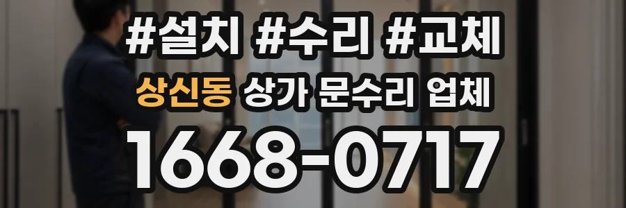 상신동 상가 문수리 업체