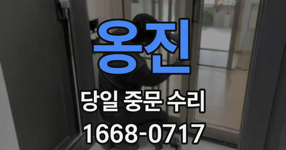옹진 당일 중문 수리