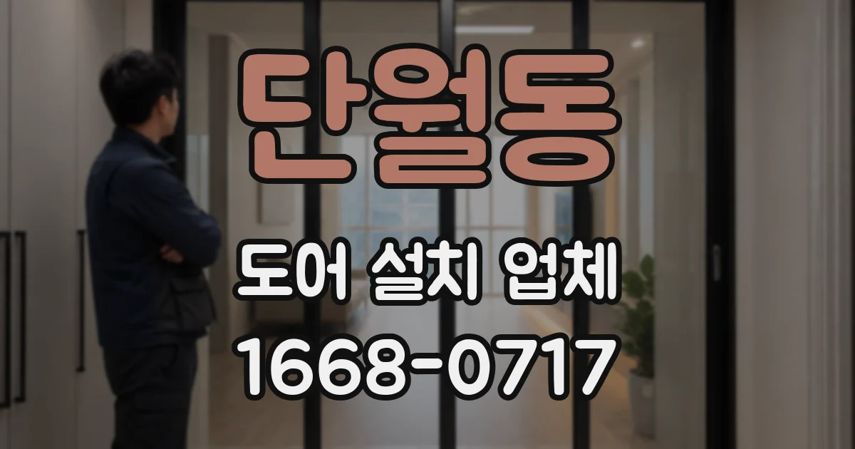 단월동 도어 설치 업체