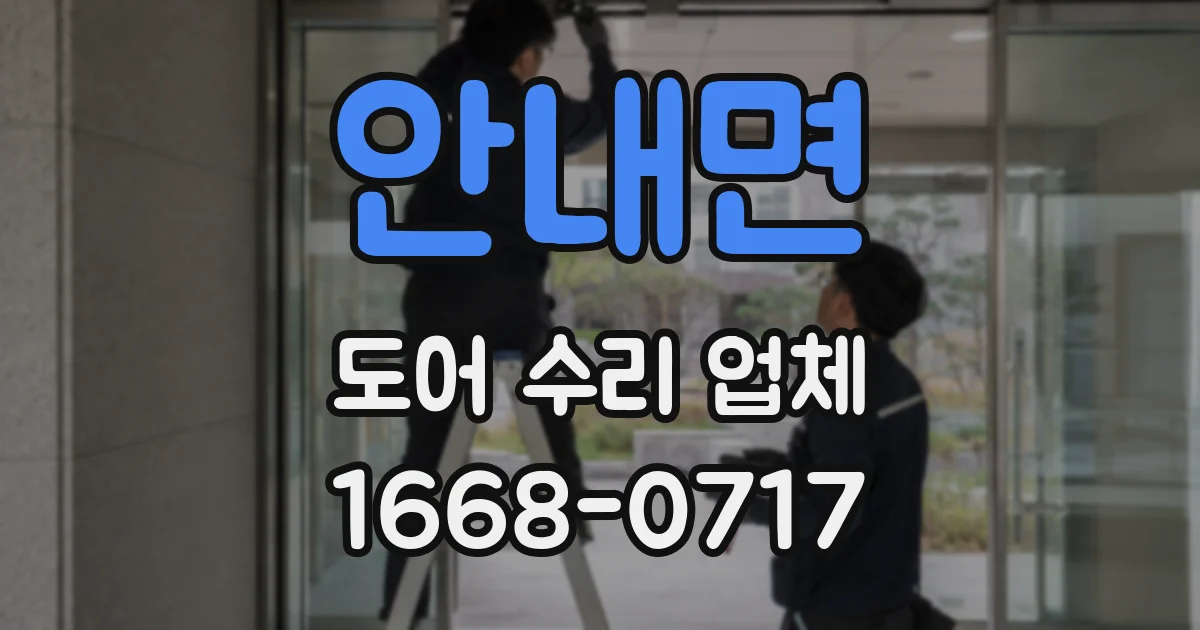 안내면 도어 수리 업체