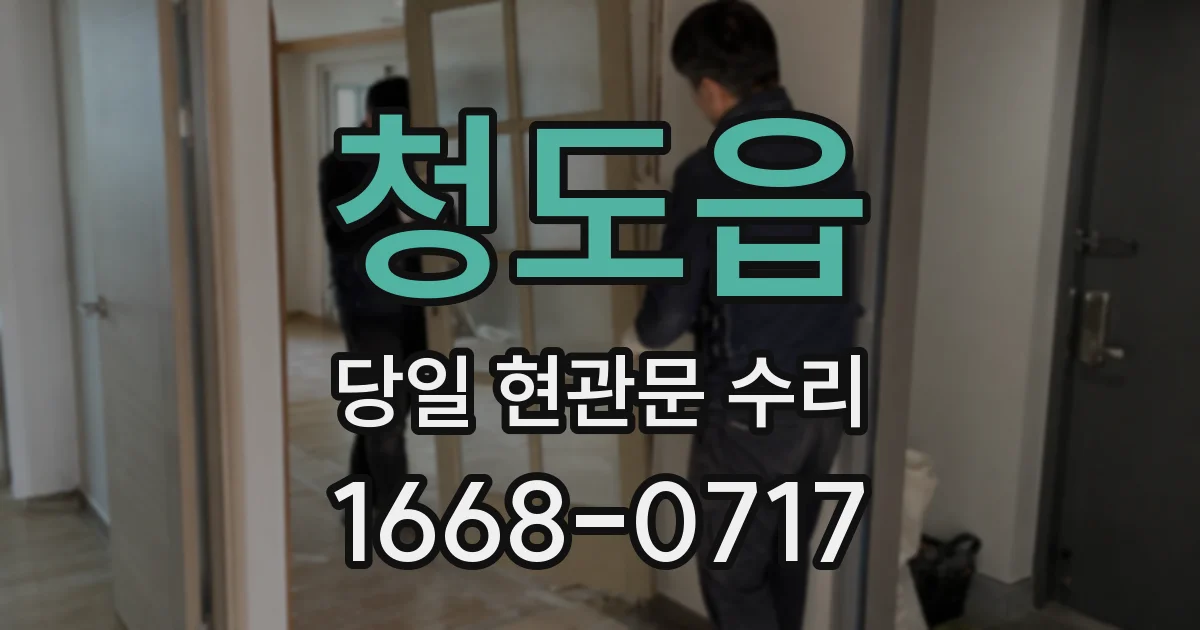 청도읍 당일 현관문 수리