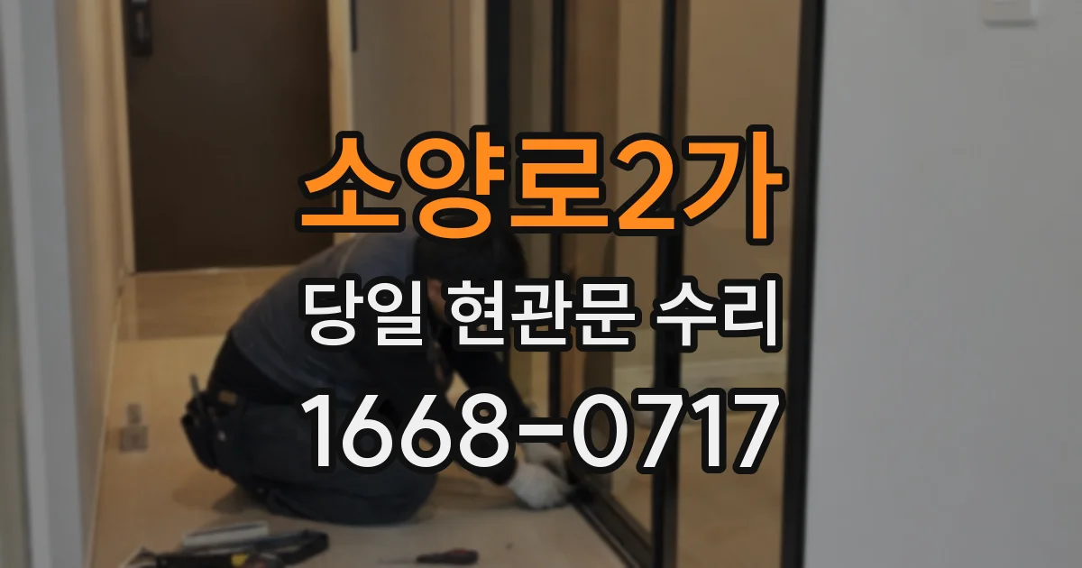 소양로2가 당일 현관문 수리