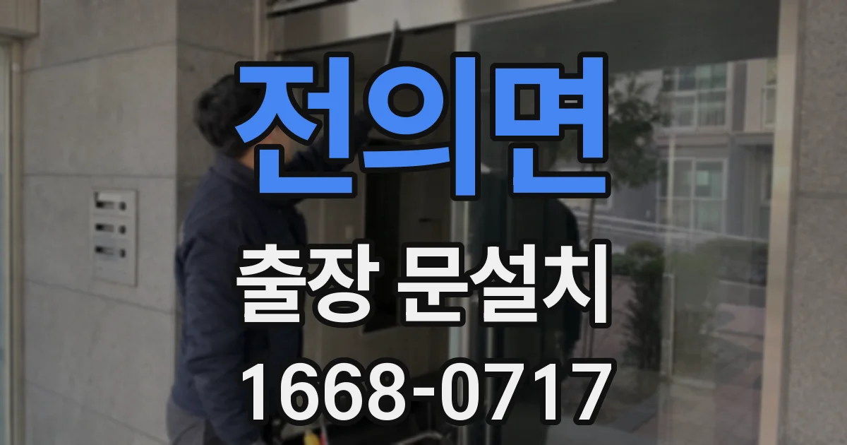 전의면 출장 문설치