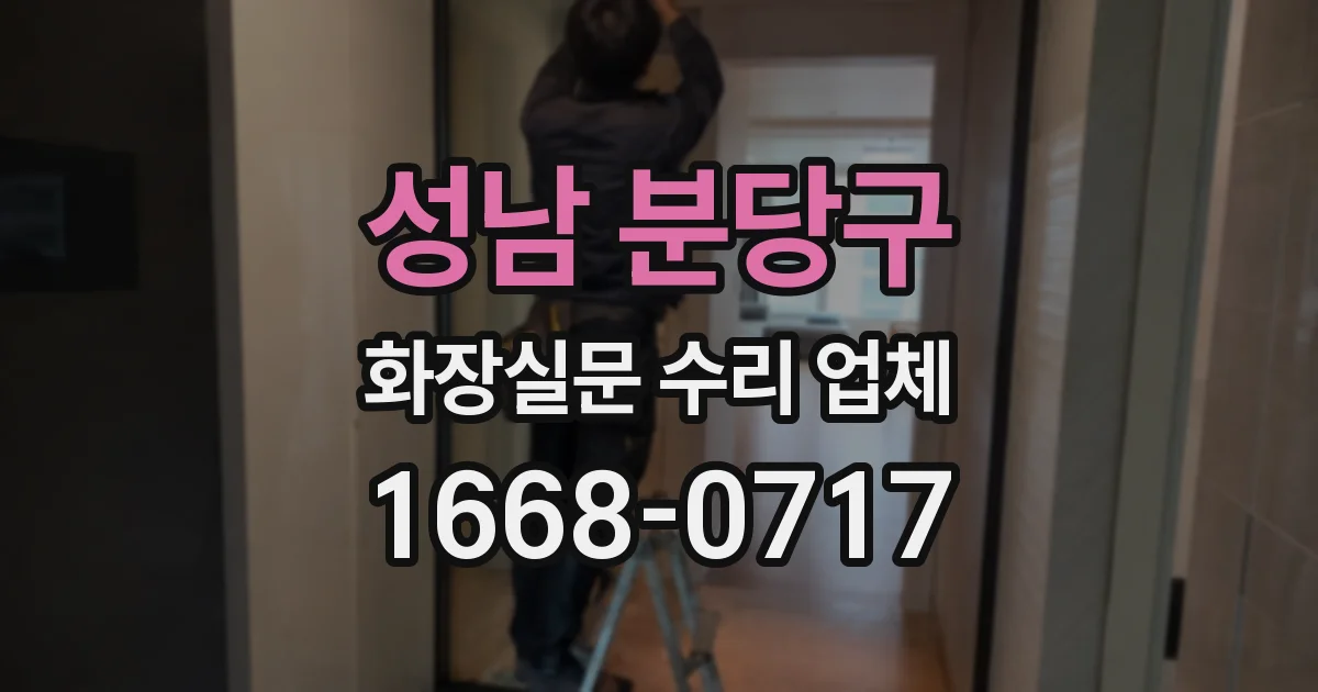 성남 분당구 화장실문 수리 업체