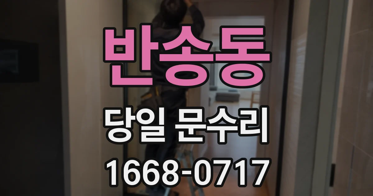 반송동 당일 문수리
