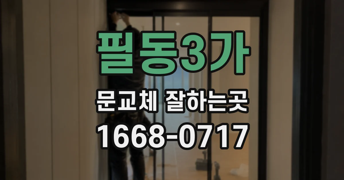 필동3가 문교체 잘하는곳