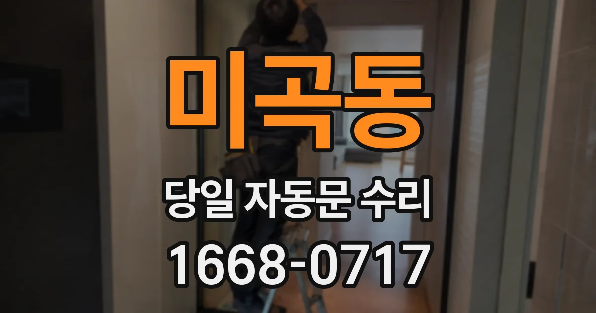 미곡동 당일 자동문 수리