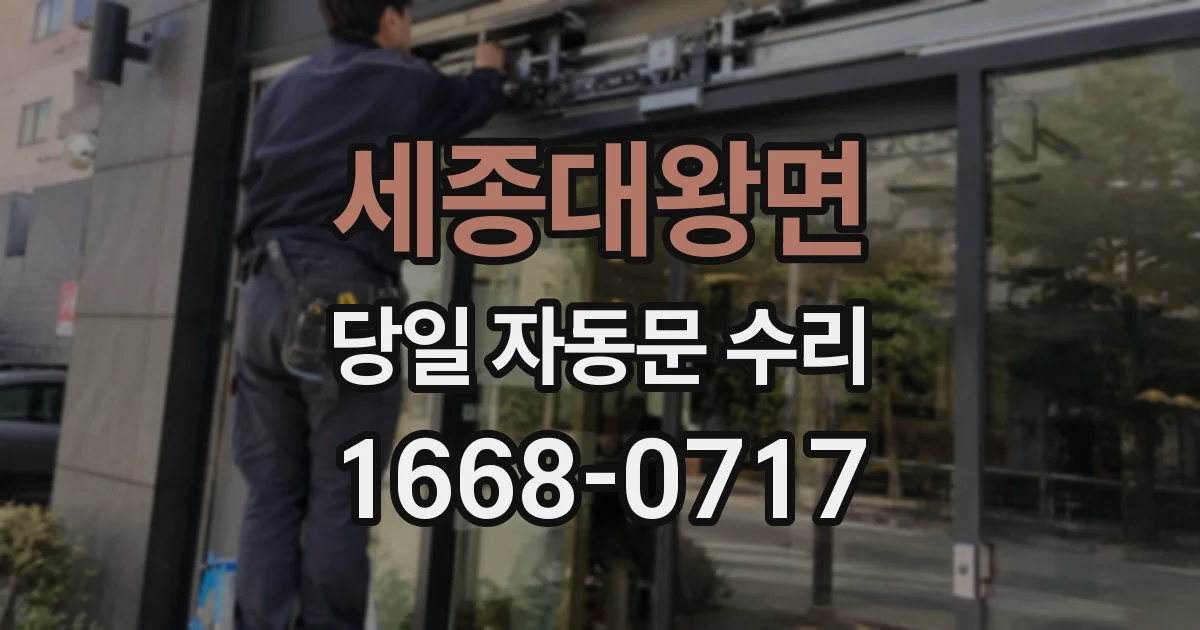 세종대왕면 당일 자동문 수리