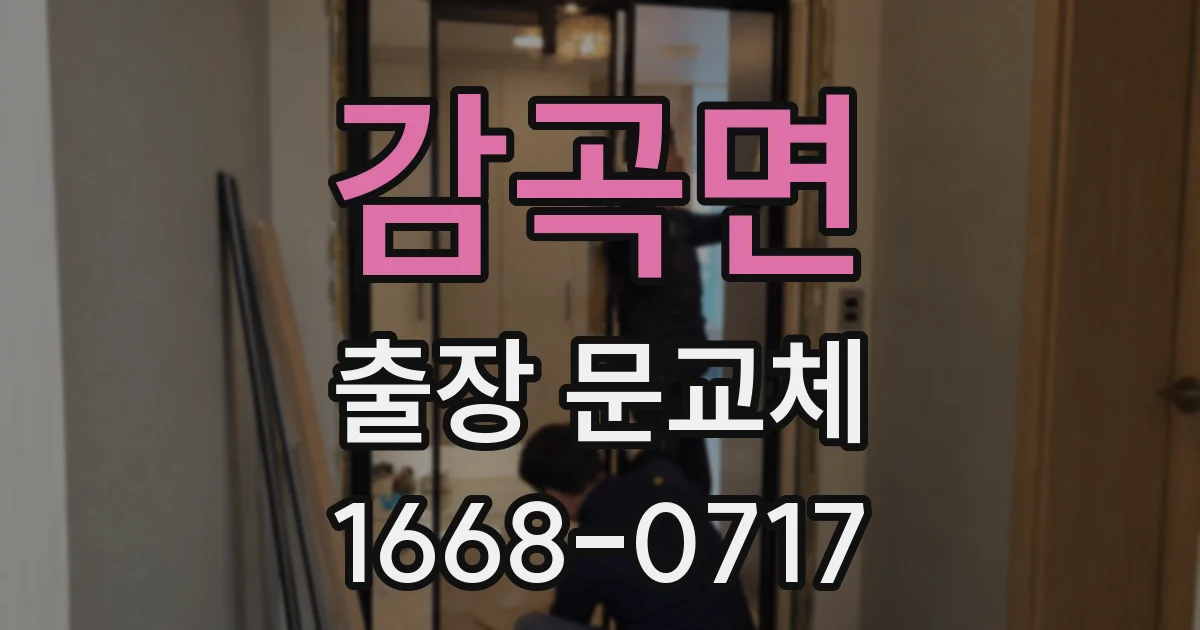 감곡면 출장 문교체
