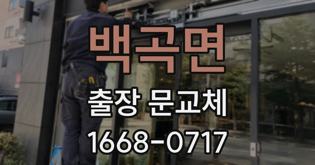 백곡면 출장 문교체