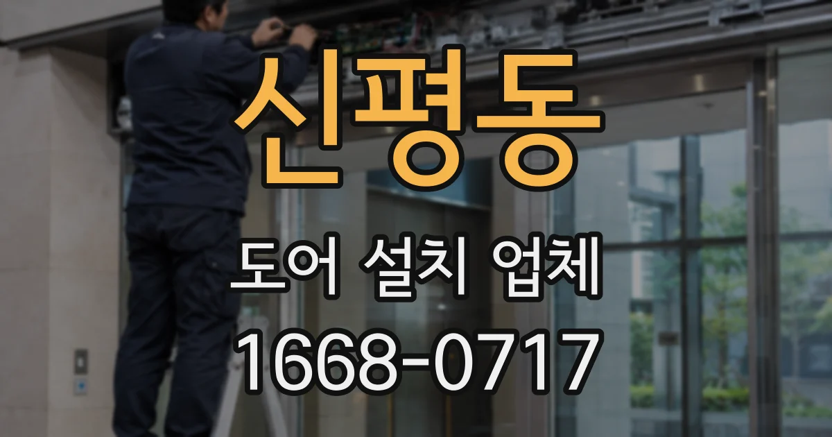 신평동 도어 설치 업체