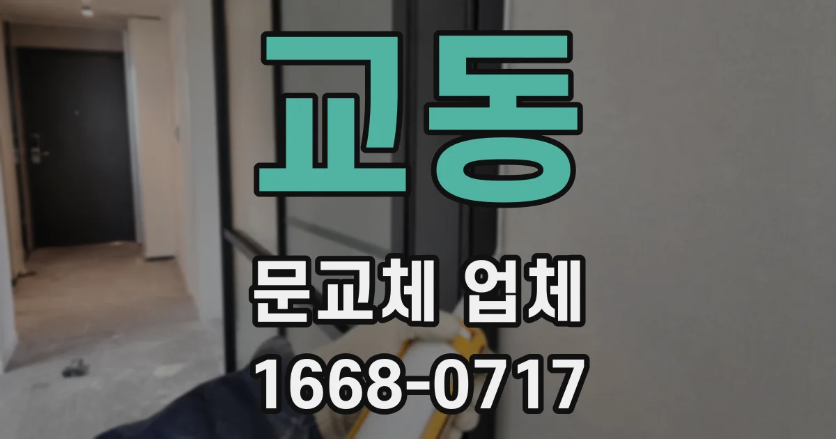 교동 문교체 업체