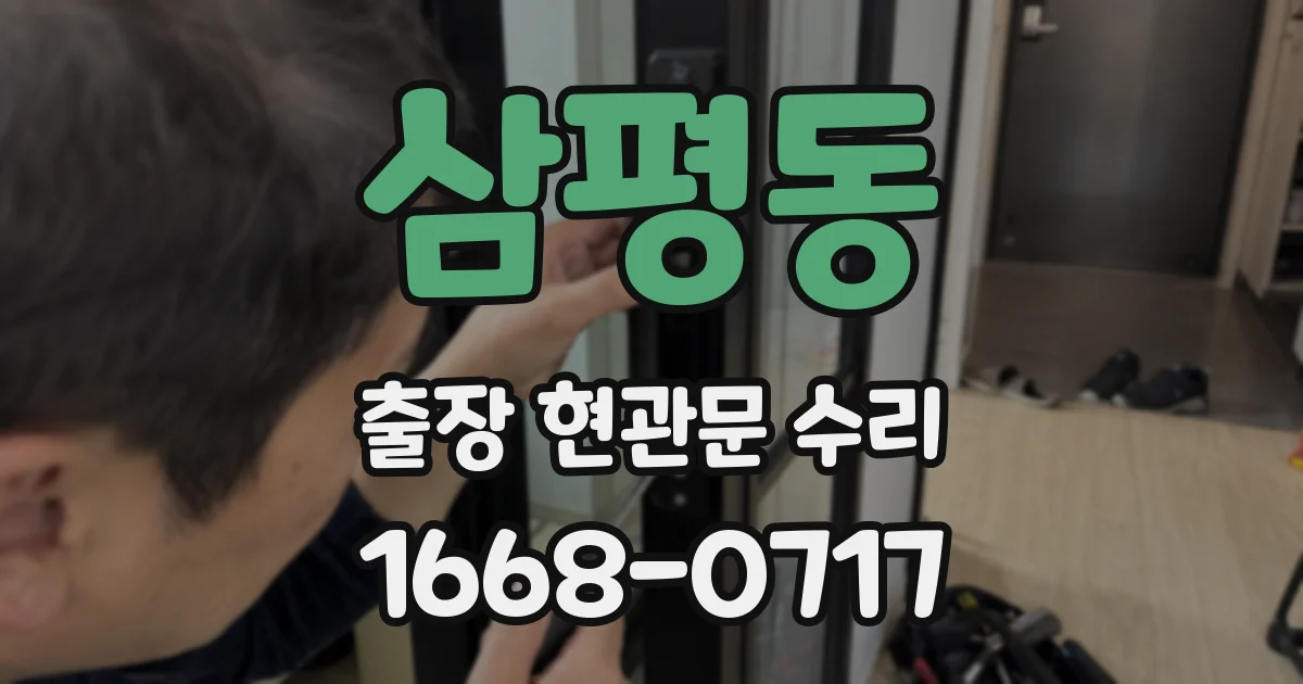 삼평동 출장 현관문 수리