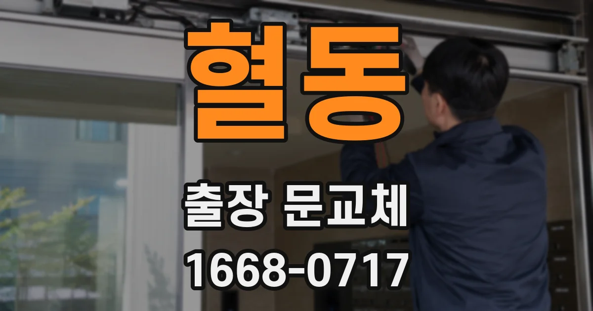 혈동 출장 문교체