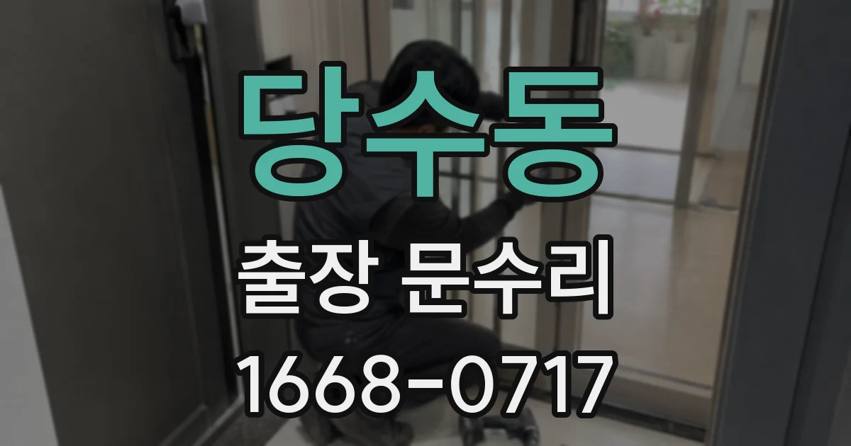당수동 출장 문수리
