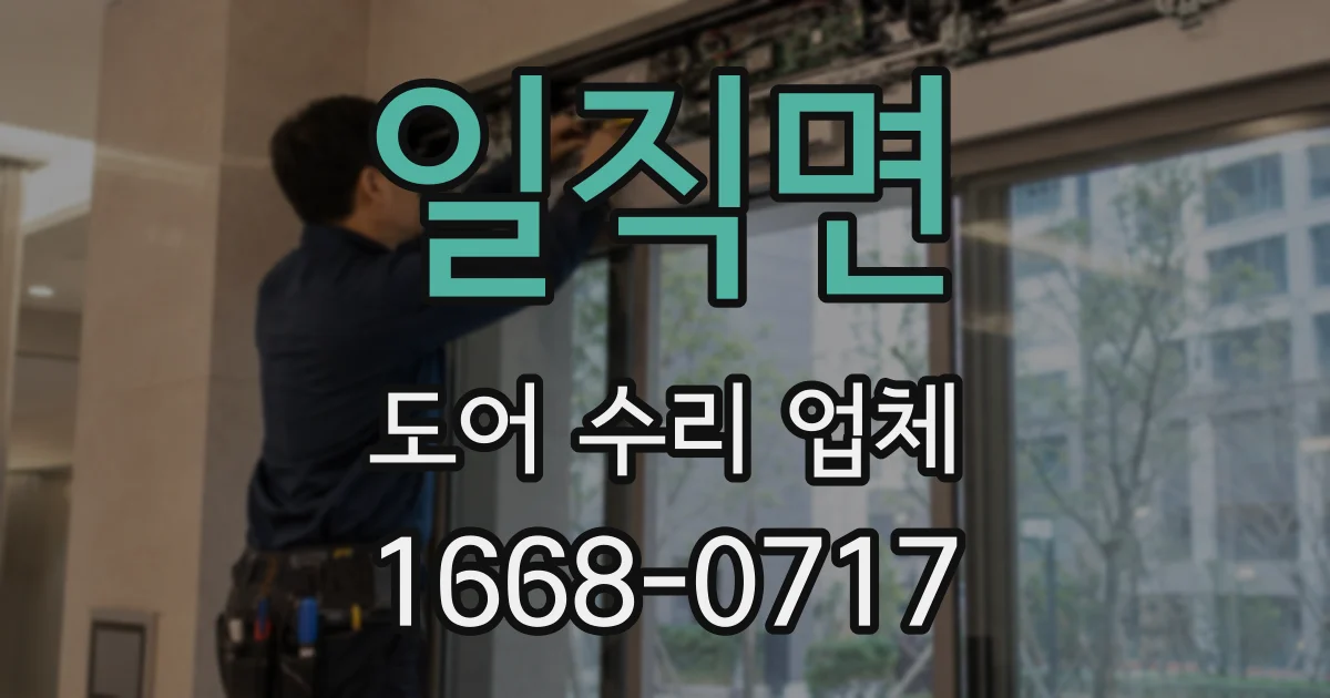 일직면 도어 수리 업체