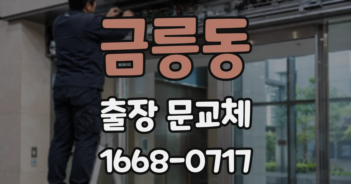 금릉동 출장 문교체