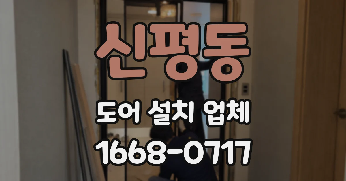 신평동 도어 설치 업체