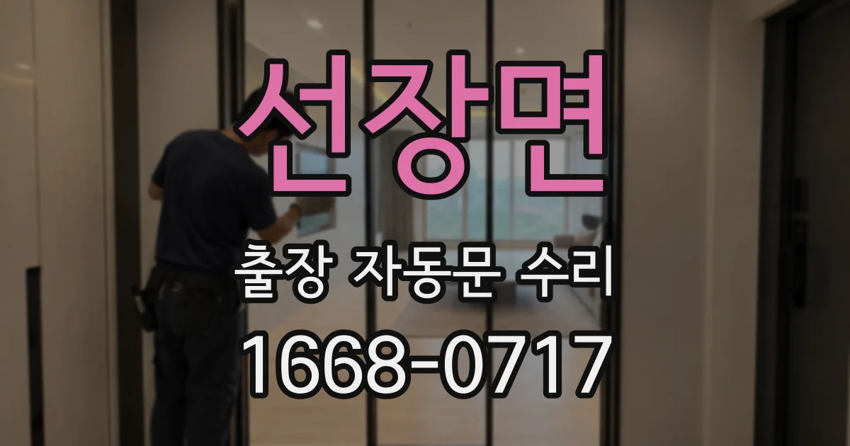 선장면 출장 자동문 수리