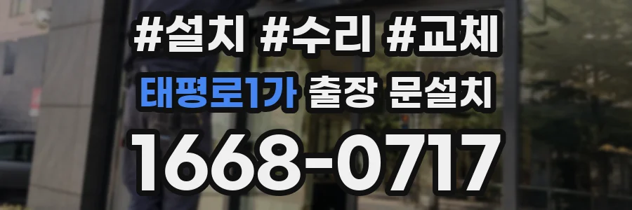 태평로1가 출장 문설치