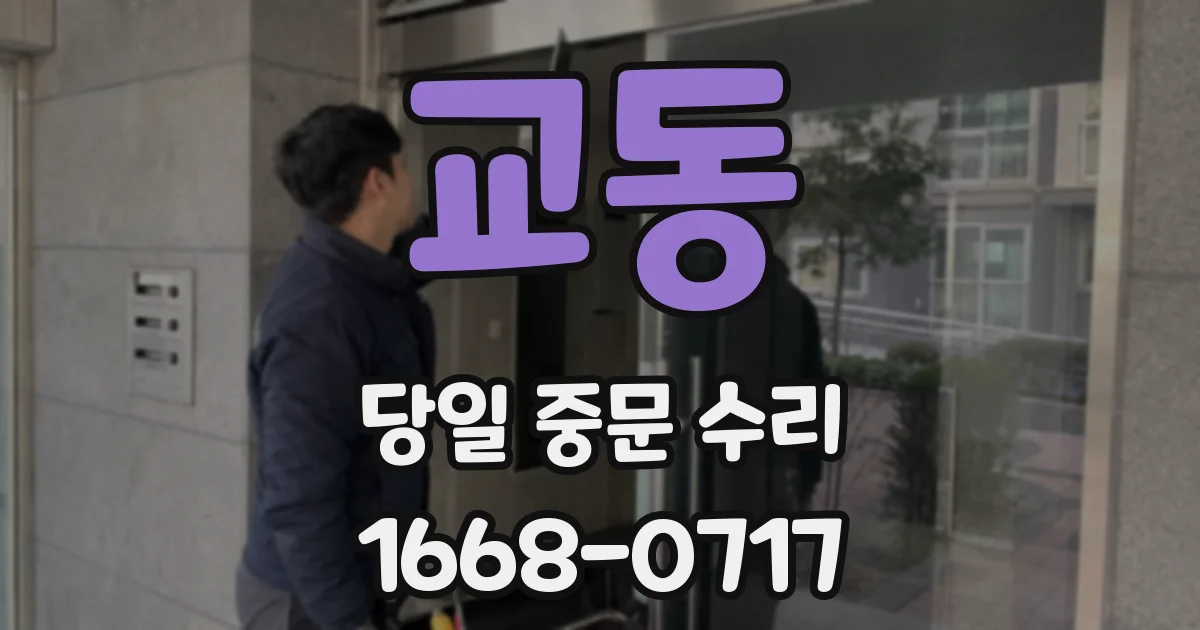 교동 당일 중문 수리