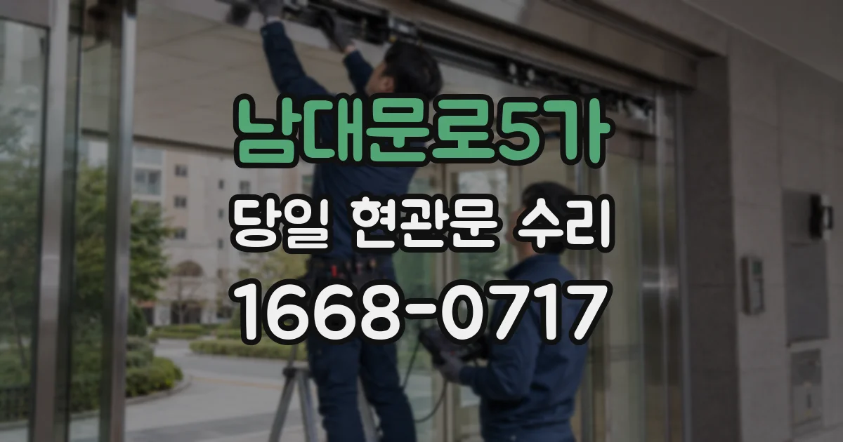 남대문로5가 당일 현관문 수리
