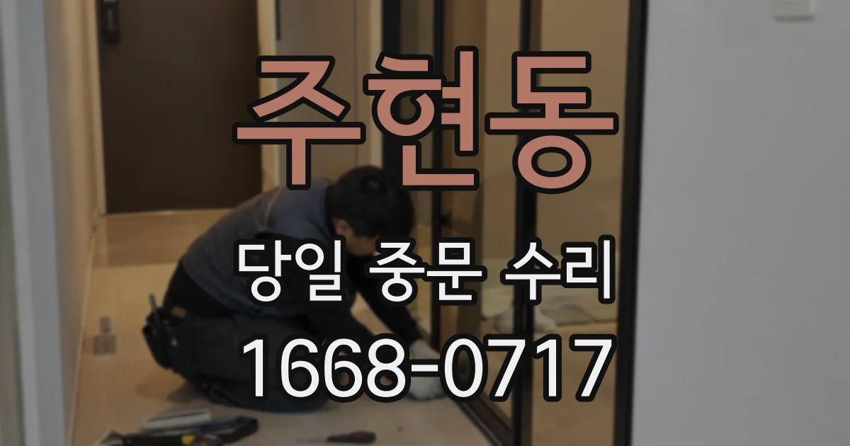 주현동 당일 중문 수리