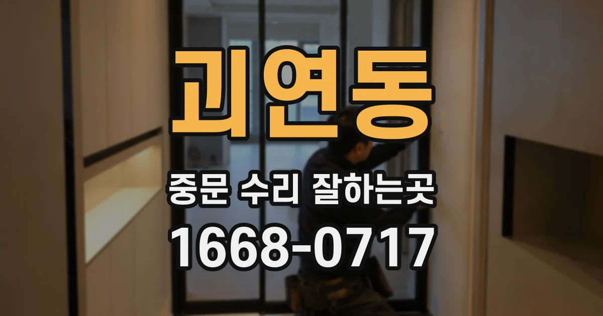 괴연동 중문 수리 잘하는곳