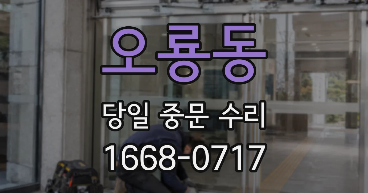 오룡동 당일 중문 수리