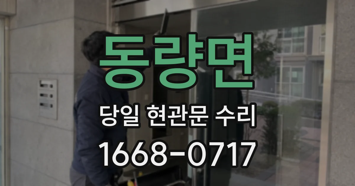 동량면 당일 현관문 수리