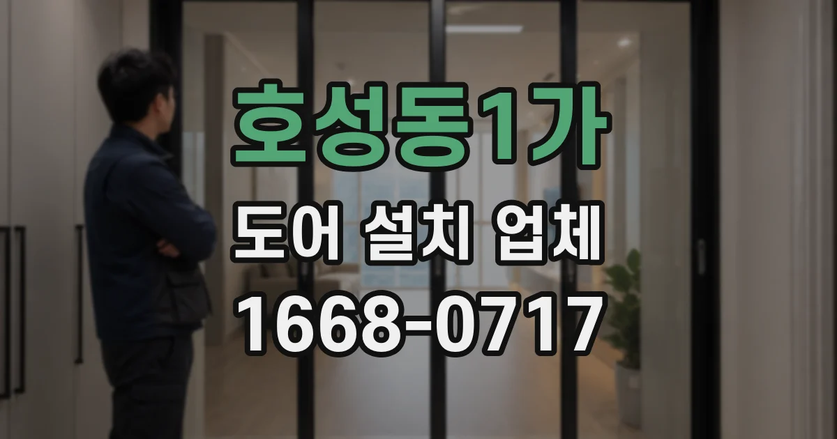 호성동1가 도어 설치 업체