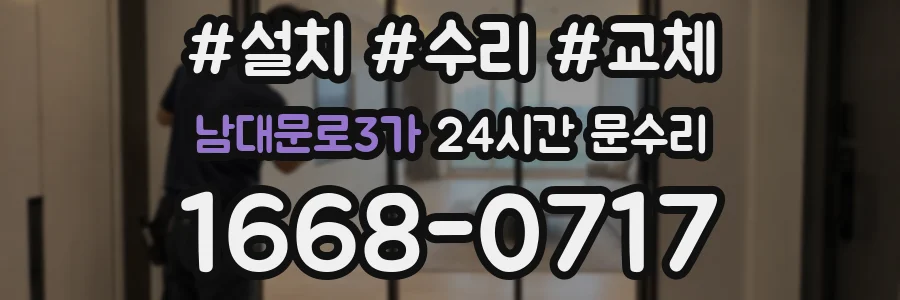 남대문로3가 24시간 문수리