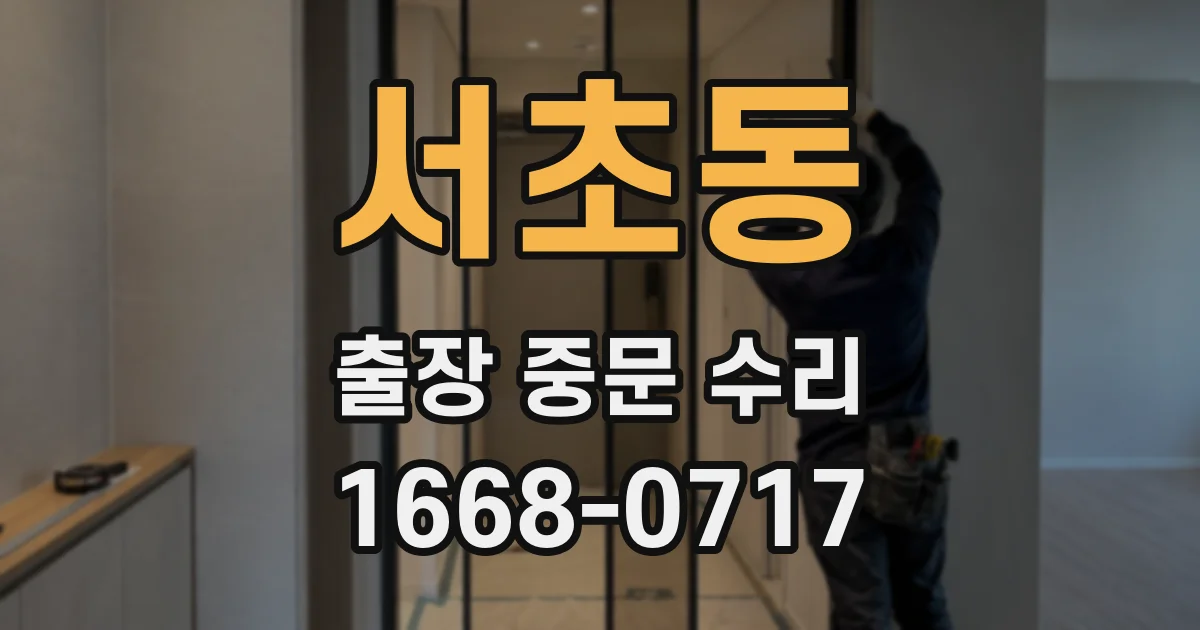 서초동 출장 중문 수리