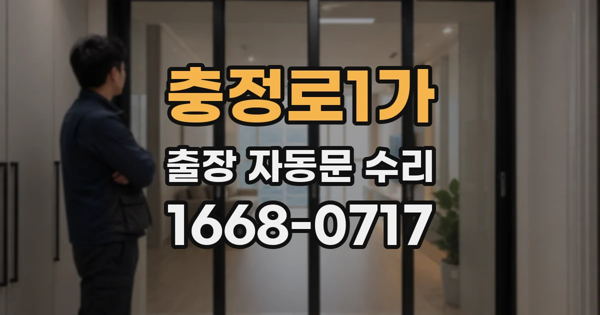 충정로1가 출장 자동문 수리