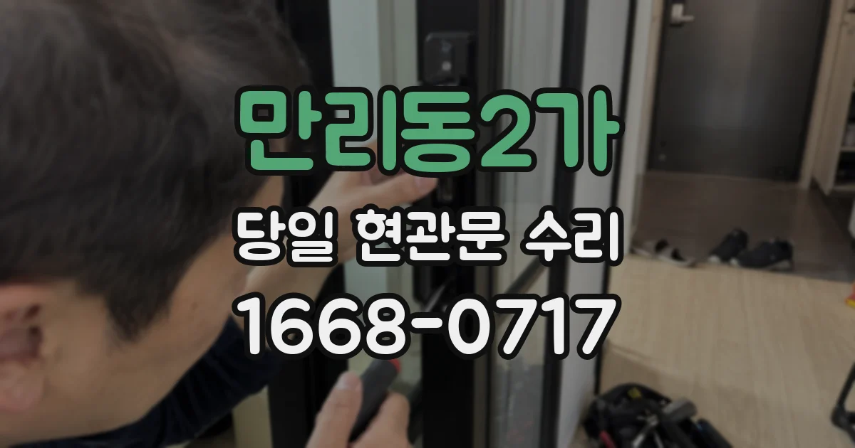 만리동2가 당일 현관문 수리