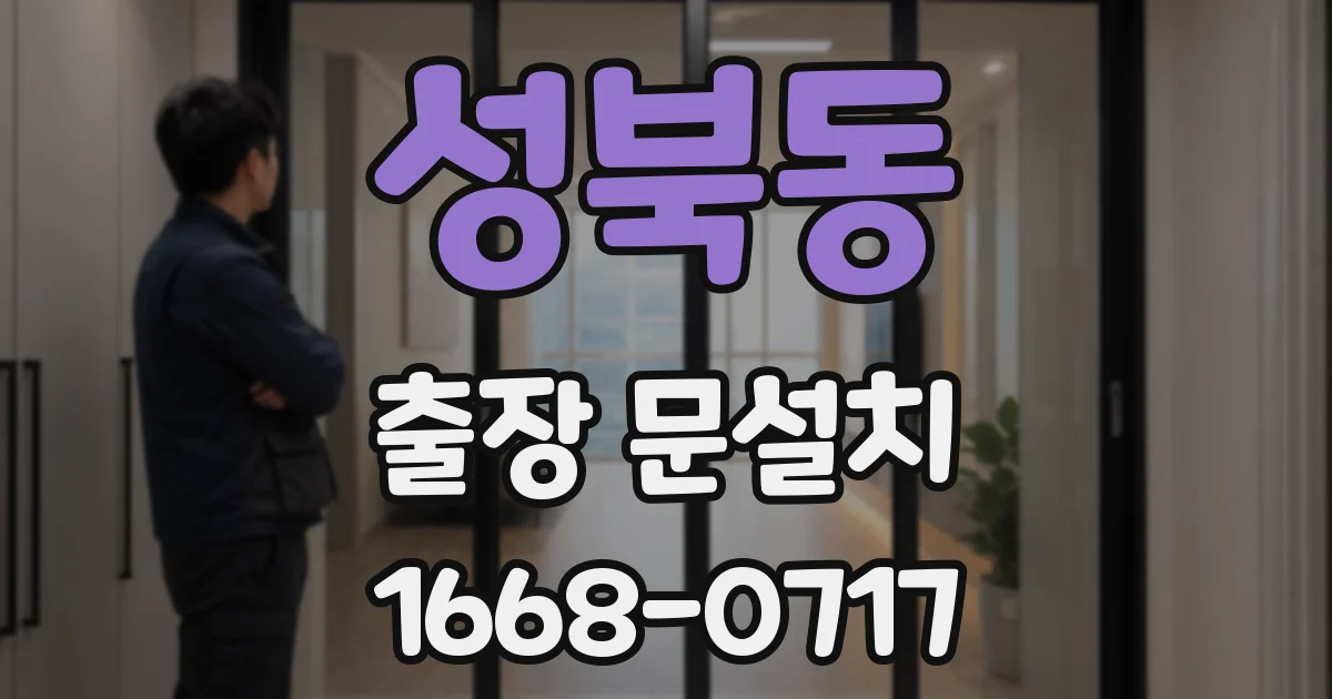 성북동 출장 문설치