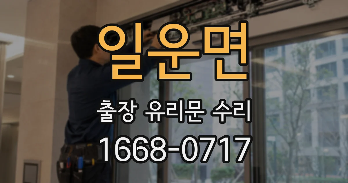 일운면 출장 유리문 수리
