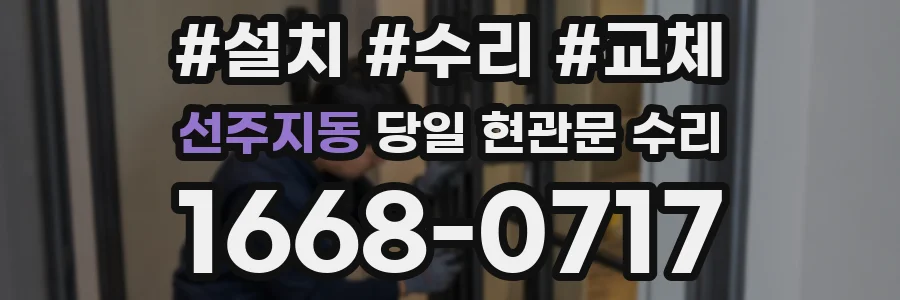 선주지동 당일 현관문 수리