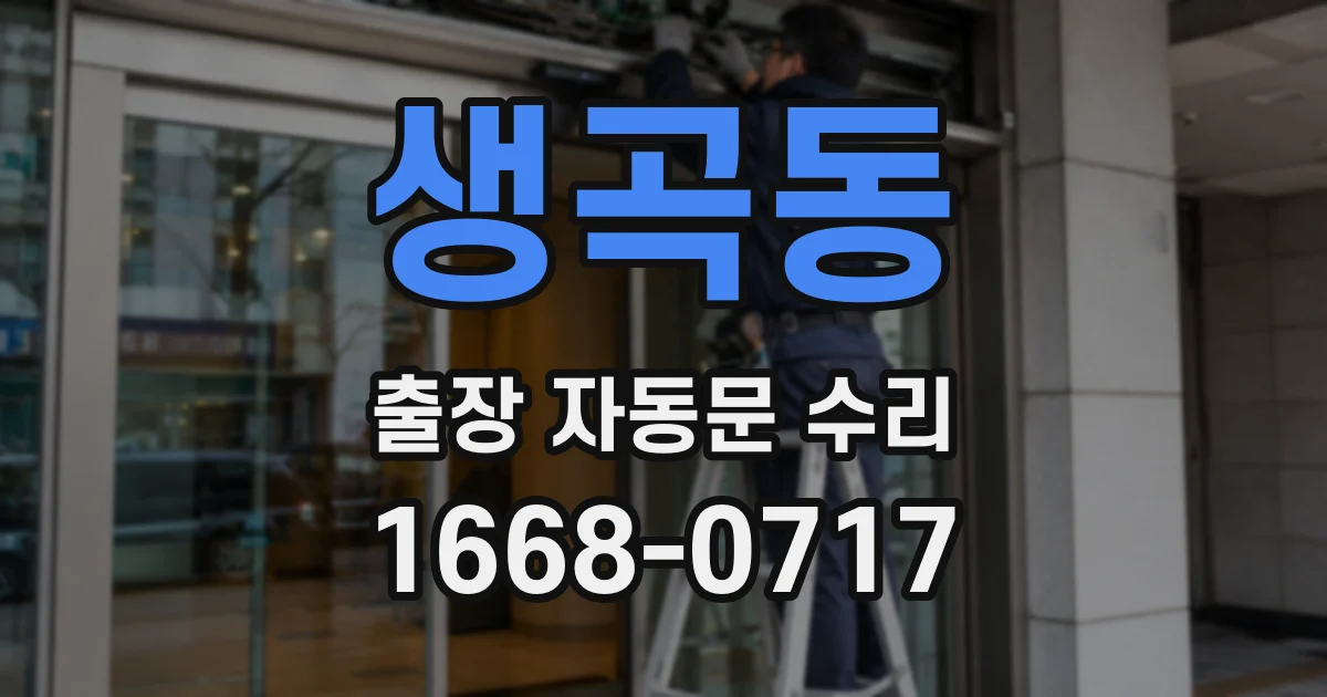 생곡동 출장 자동문 수리