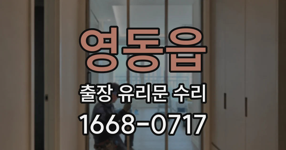 영동읍 출장 유리문 수리