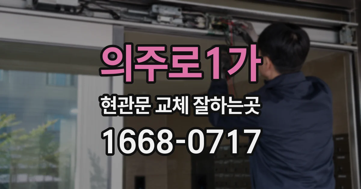 의주로1가 현관문 교체 잘하는곳