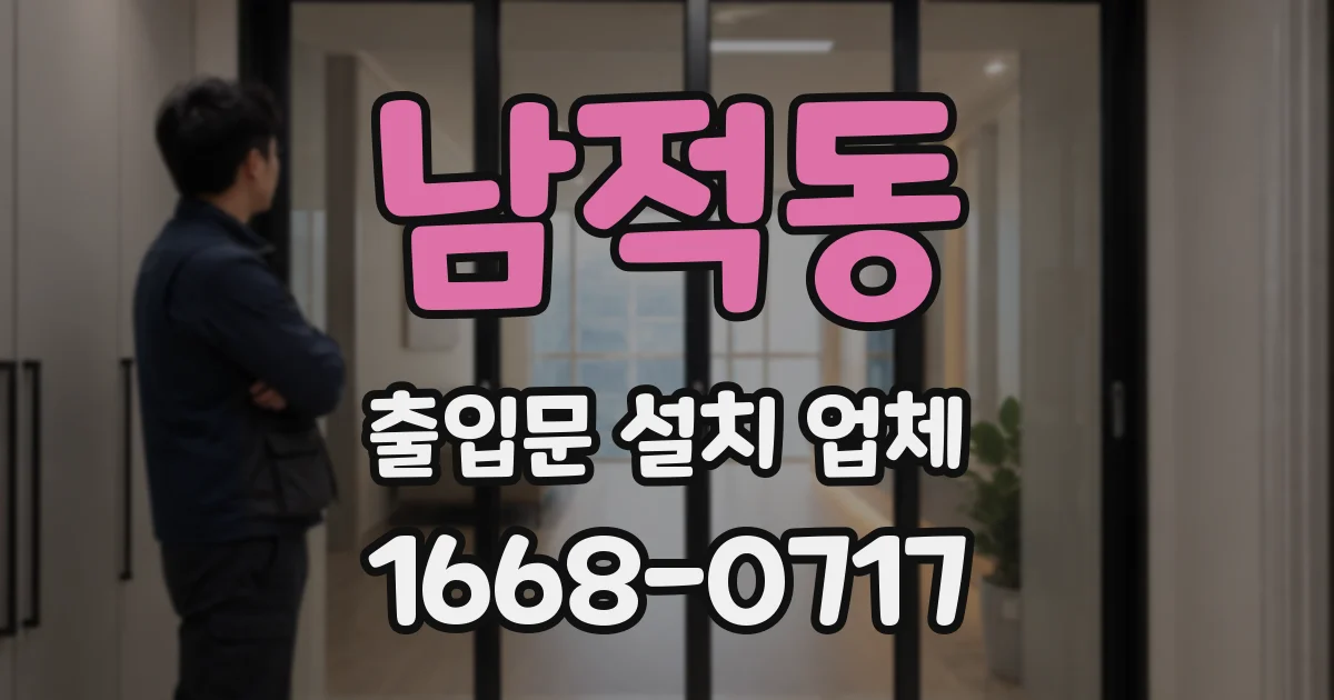 남적동 출입문 설치 업체