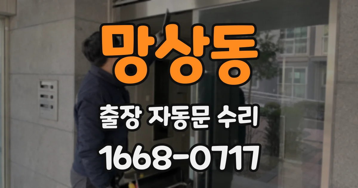 망상동 출장 자동문 수리