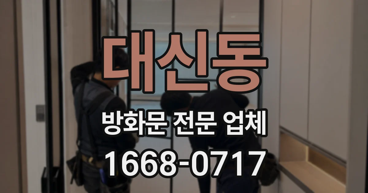 대신동 방화문 전문 업체