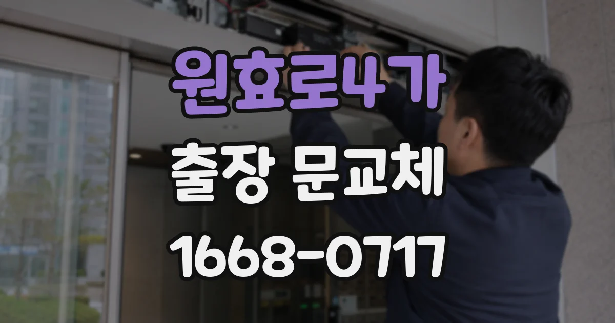원효로4가 출장 문교체