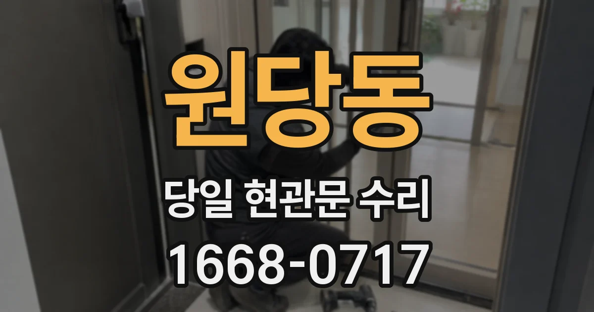 원당동 당일 현관문 수리