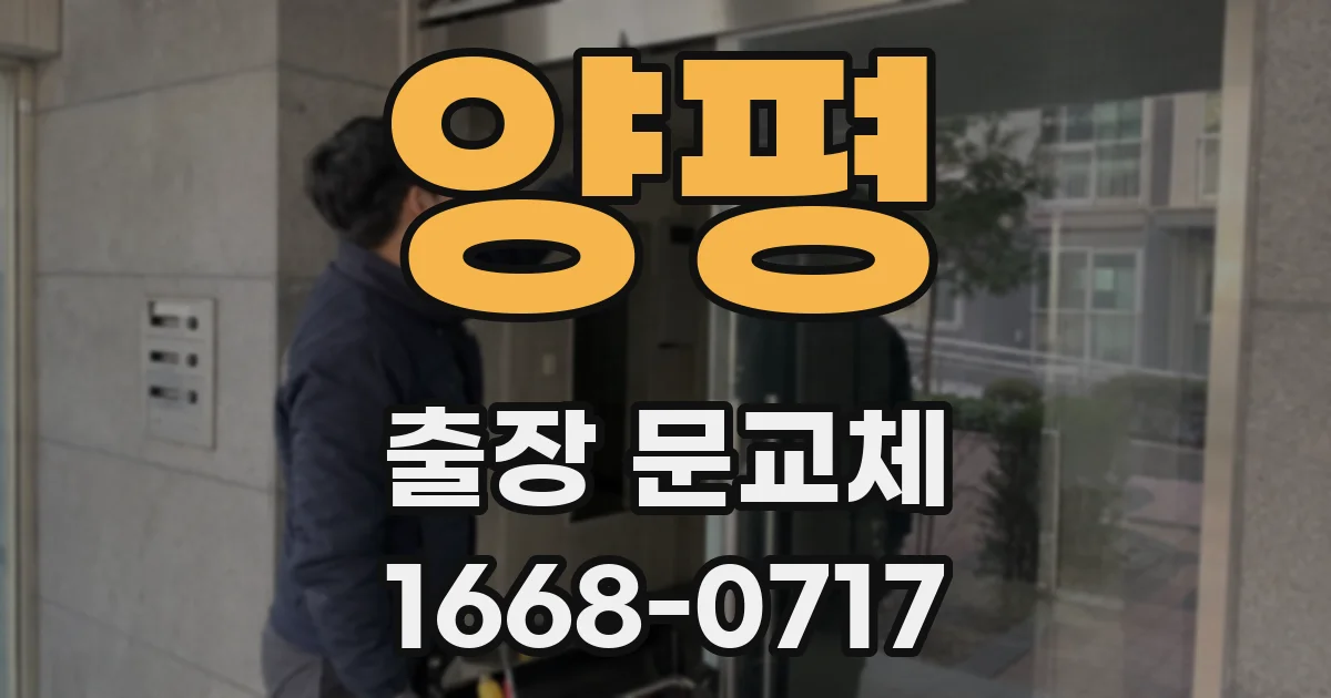 양평 출장 문교체