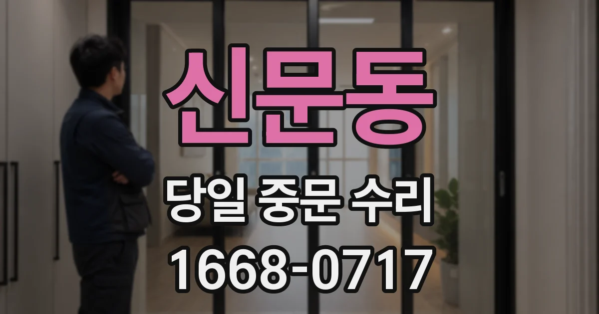 신문동 당일 중문 수리