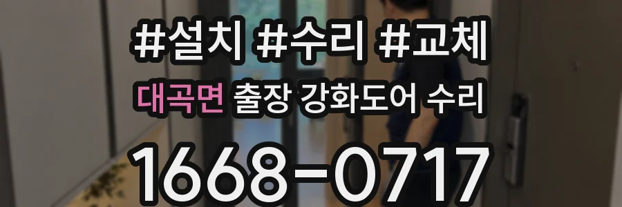 대곡면 출장 강화도어 수리