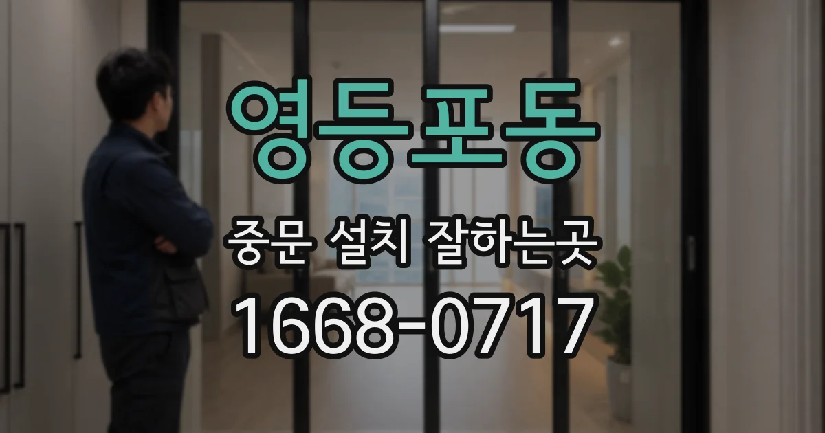 영등포동 중문 설치 잘하는곳